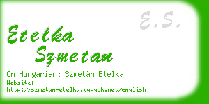 etelka szmetan business card